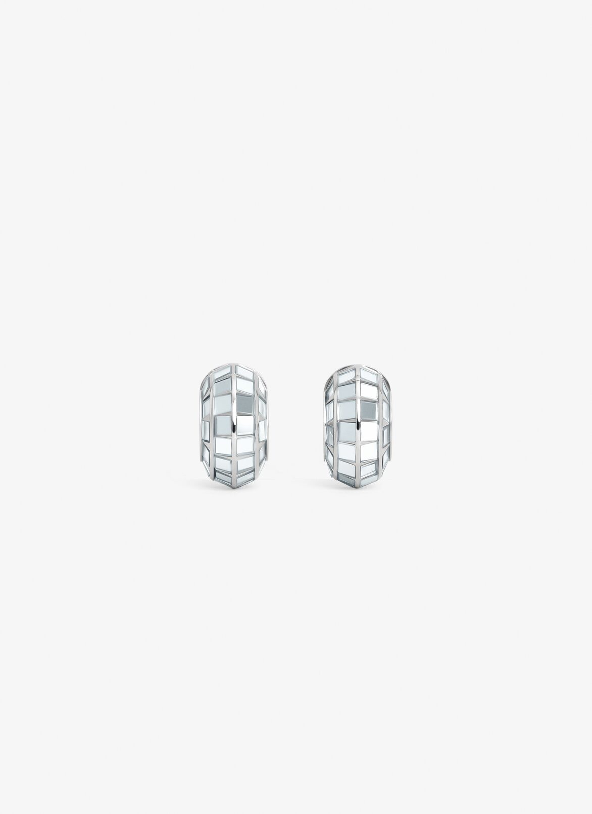 ART DECO HOOP EARRINGS ALAÏA SILVER ART DECO HOOP EARRINGS